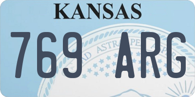 KS license plate 769ARG