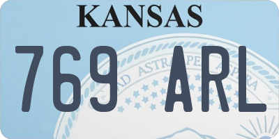 KS license plate 769ARL