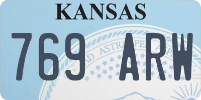 KS license plate 769ARW