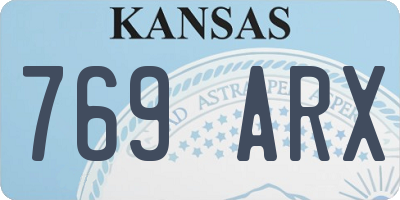 KS license plate 769ARX