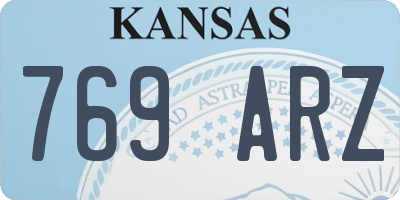 KS license plate 769ARZ