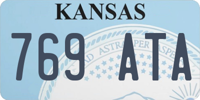 KS license plate 769ATA