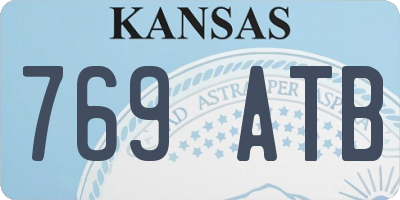 KS license plate 769ATB