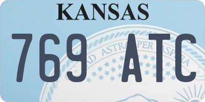 KS license plate 769ATC