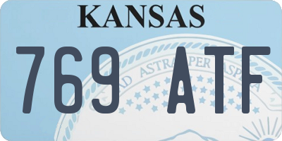 KS license plate 769ATF