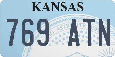 KS license plate 769ATN