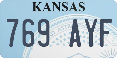 KS license plate 769AYF