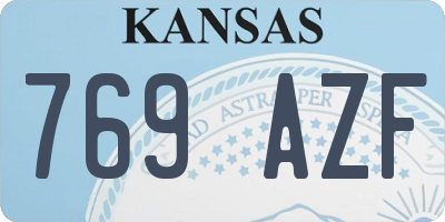 KS license plate 769AZF