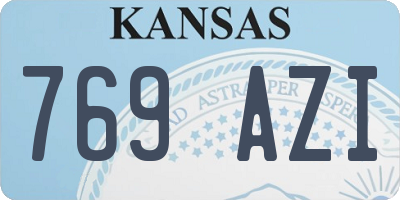 KS license plate 769AZI