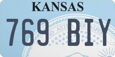KS license plate 769BIY