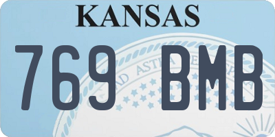 KS license plate 769BMB