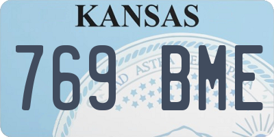 KS license plate 769BME