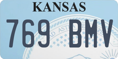KS license plate 769BMV
