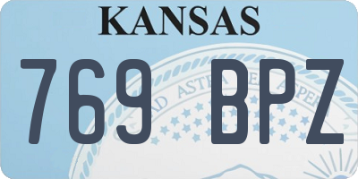 KS license plate 769BPZ
