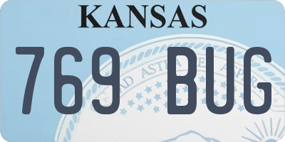 KS license plate 769BUG