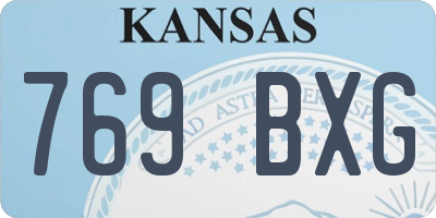 KS license plate 769BXG