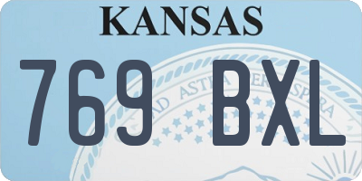 KS license plate 769BXL
