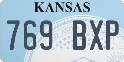 KS license plate 769BXP