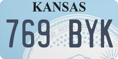 KS license plate 769BYK