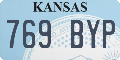 KS license plate 769BYP