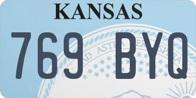 KS license plate 769BYQ