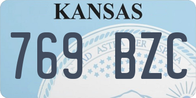 KS license plate 769BZC