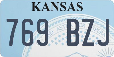KS license plate 769BZJ