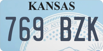 KS license plate 769BZK