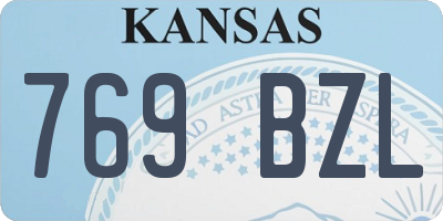 KS license plate 769BZL