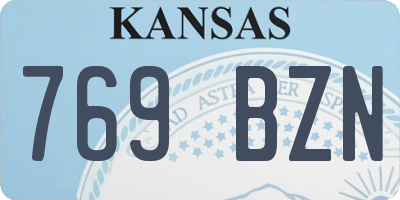KS license plate 769BZN