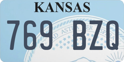 KS license plate 769BZQ