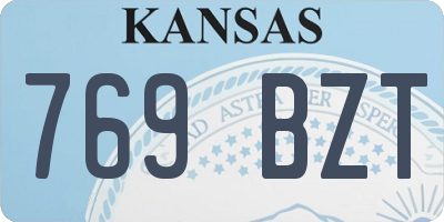 KS license plate 769BZT