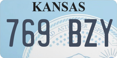 KS license plate 769BZY