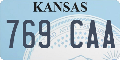KS license plate 769CAA