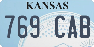 KS license plate 769CAB