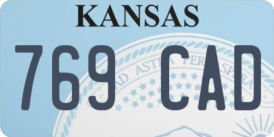 KS license plate 769CAD