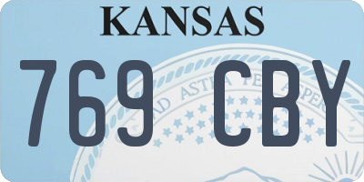 KS license plate 769CBY