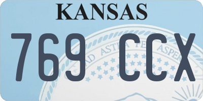 KS license plate 769CCX