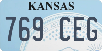 KS license plate 769CEG