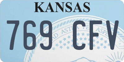 KS license plate 769CFV