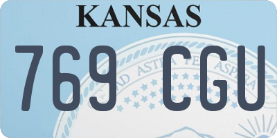KS license plate 769CGU