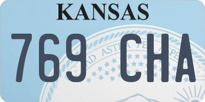 KS license plate 769CHA