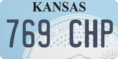 KS license plate 769CHP