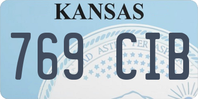 KS license plate 769CIB