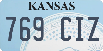 KS license plate 769CIZ