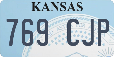 KS license plate 769CJP