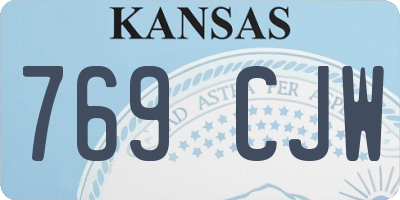 KS license plate 769CJW
