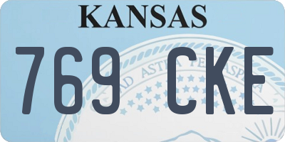 KS license plate 769CKE
