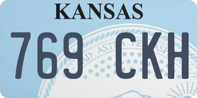 KS license plate 769CKH