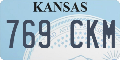 KS license plate 769CKM